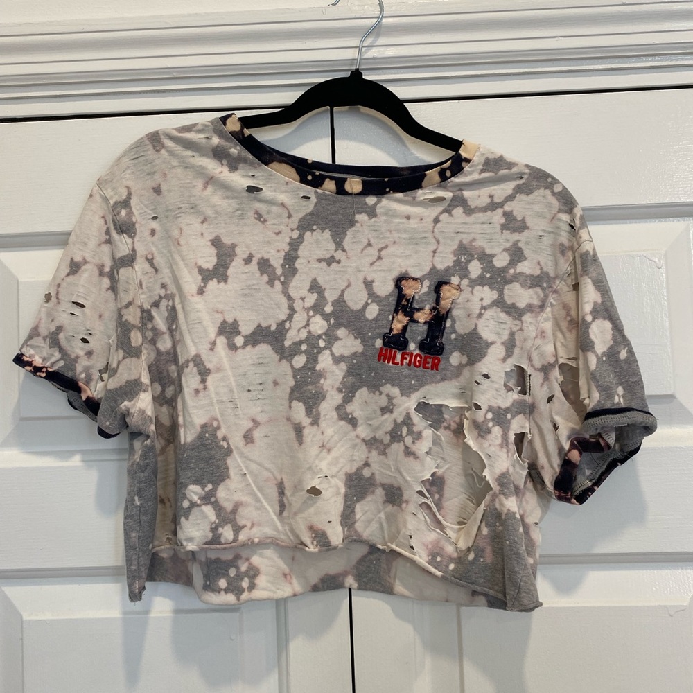 Tommy Hilfiger distressed crop top